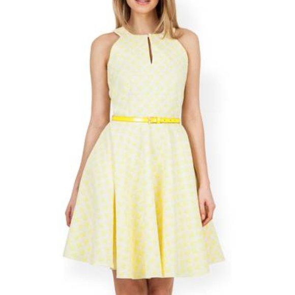 Closet Yellow Dandelion Split Neck Dress - Picture 1 of 1